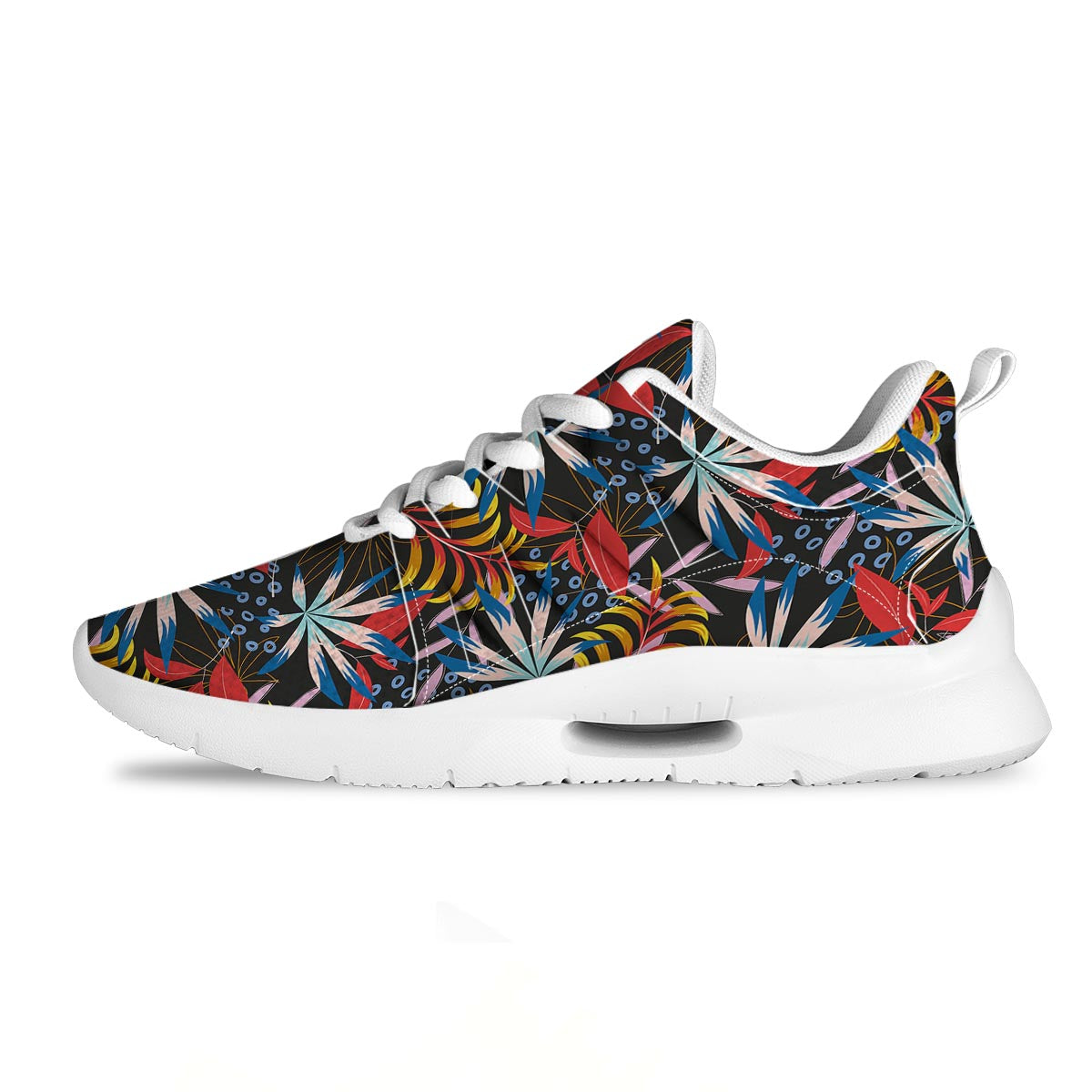 Tropical Floral Retro Hawaiian Print Pattern Tennis Shoes-grizzshop