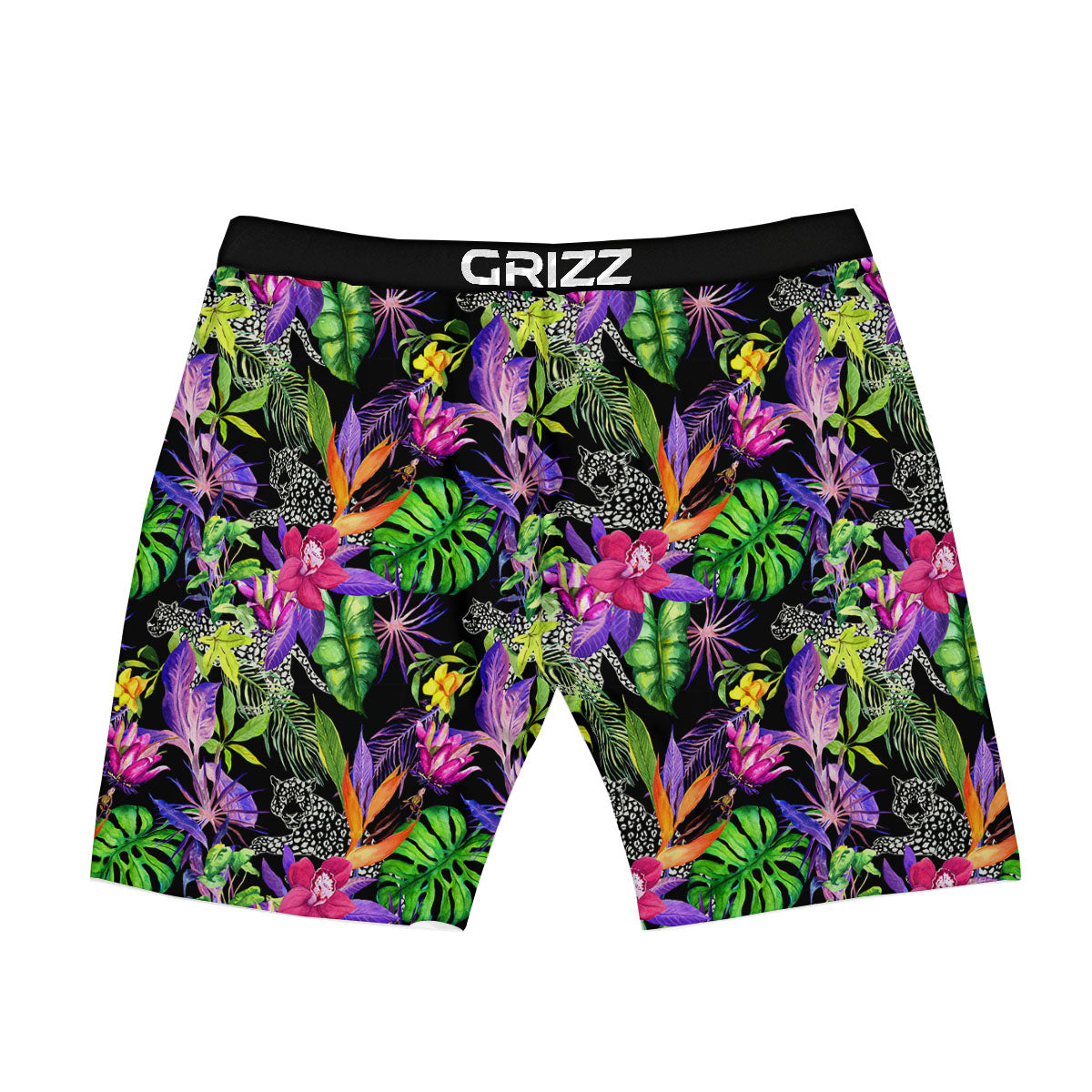 Tropical Flower Leaf Light Print Pattern Boxer Briefs-grizzshop