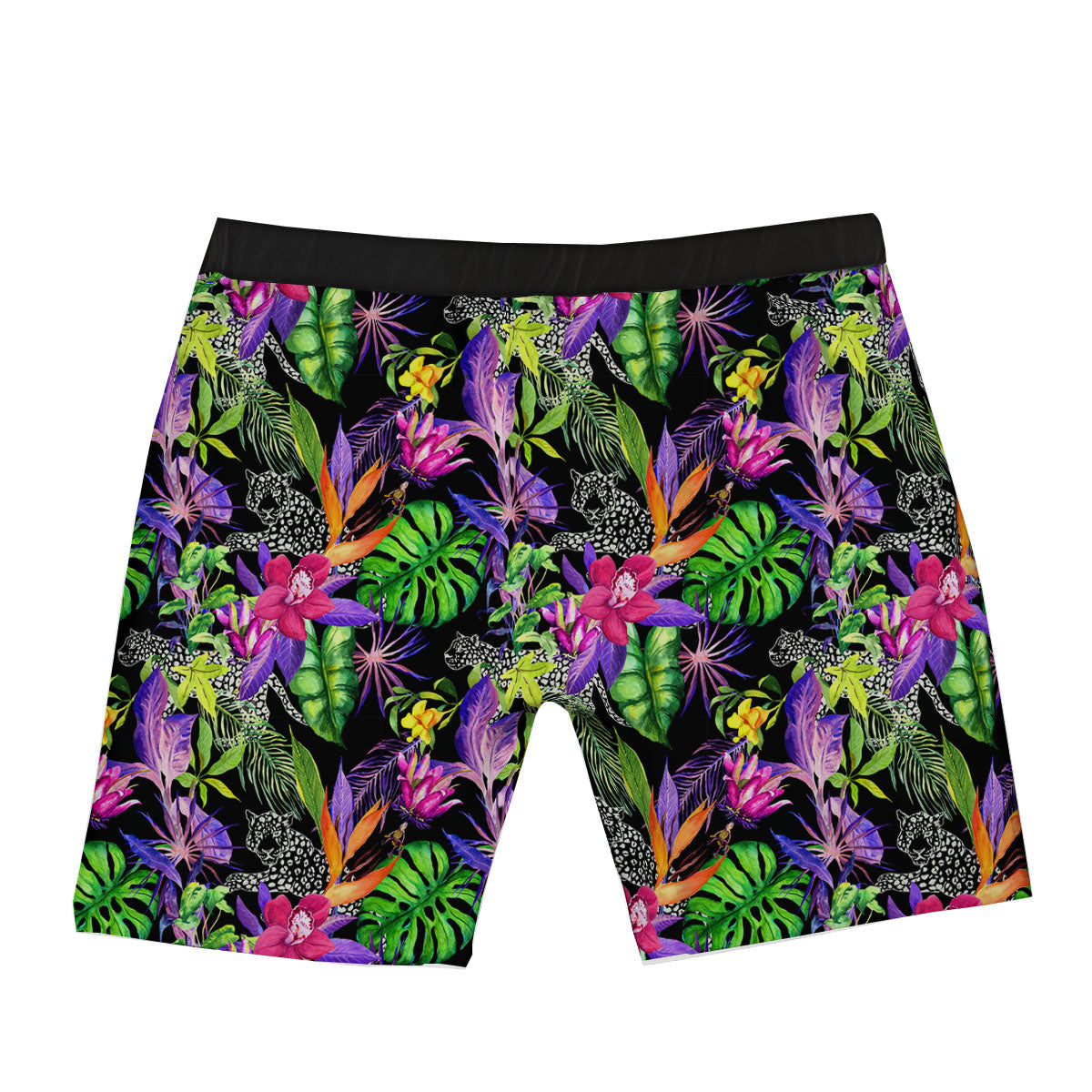 Tropical Flower Leaf Light Print Pattern Boxer Briefs-grizzshop