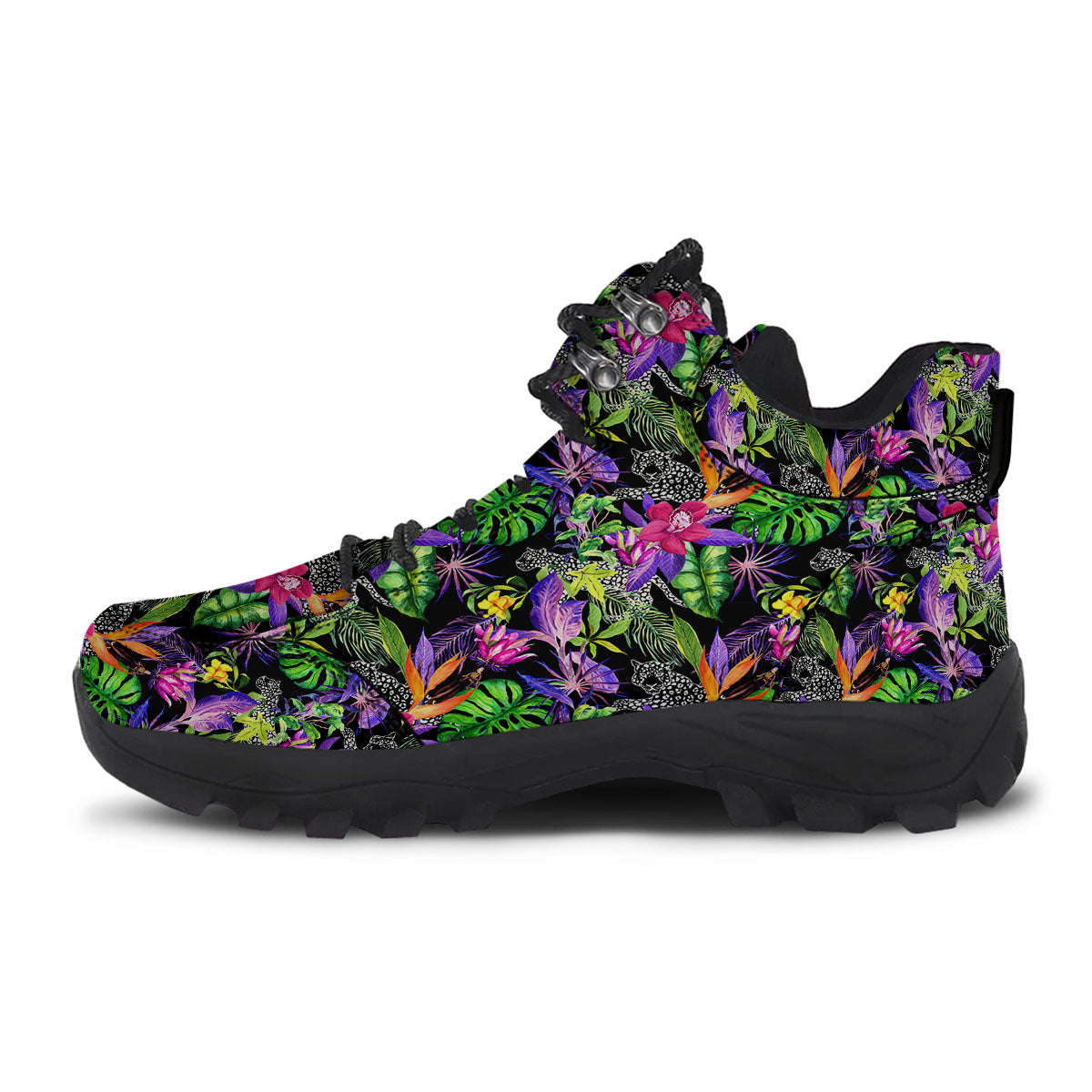 Tropical Flower Leaf Light Print Pattern Hiking Shoes-grizzshop