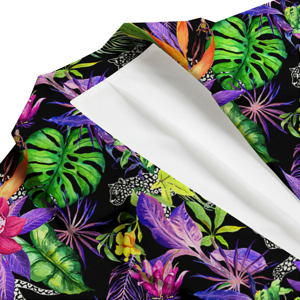 Tropical Flower Leaf Light Print Pattern Men's Blazer-grizzshop
