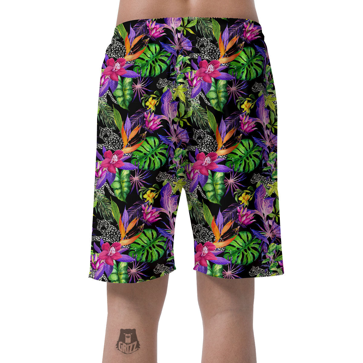 Tropical Flower Leaf Light Print Pattern Men's Shorts-grizzshop