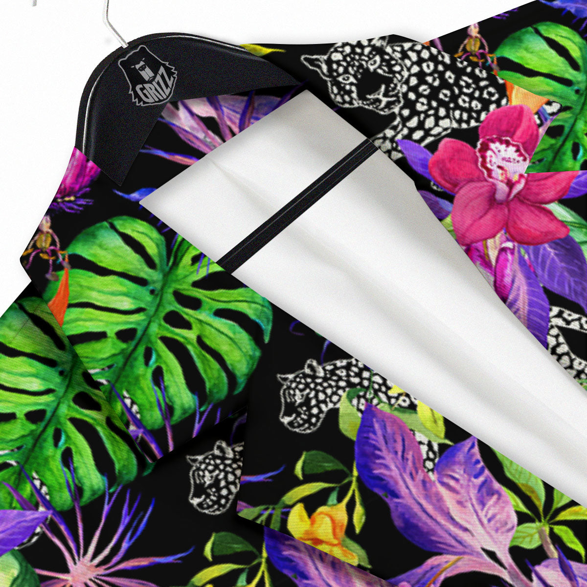 Tropical Flower Leaf Light Print Pattern Men's Sport Coat-grizzshop