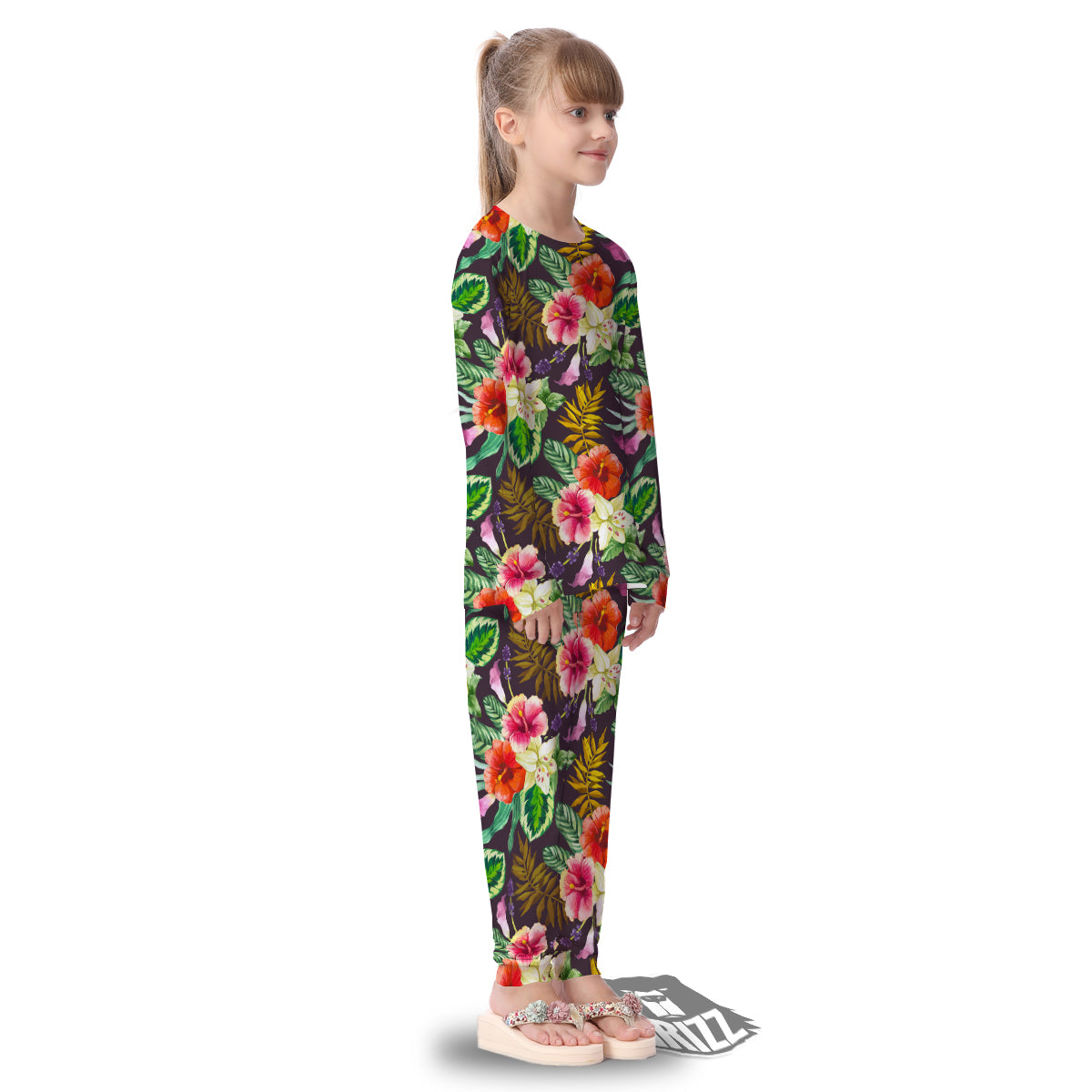 Tropical Hawaii Colorful Print Pattern Kid's Pajamas-grizzshop