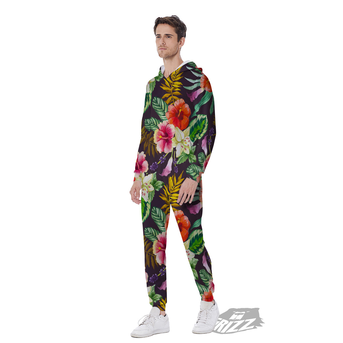 Tropical Hawaii Colorful Print Pattern Men's Jumpsuit-grizzshop