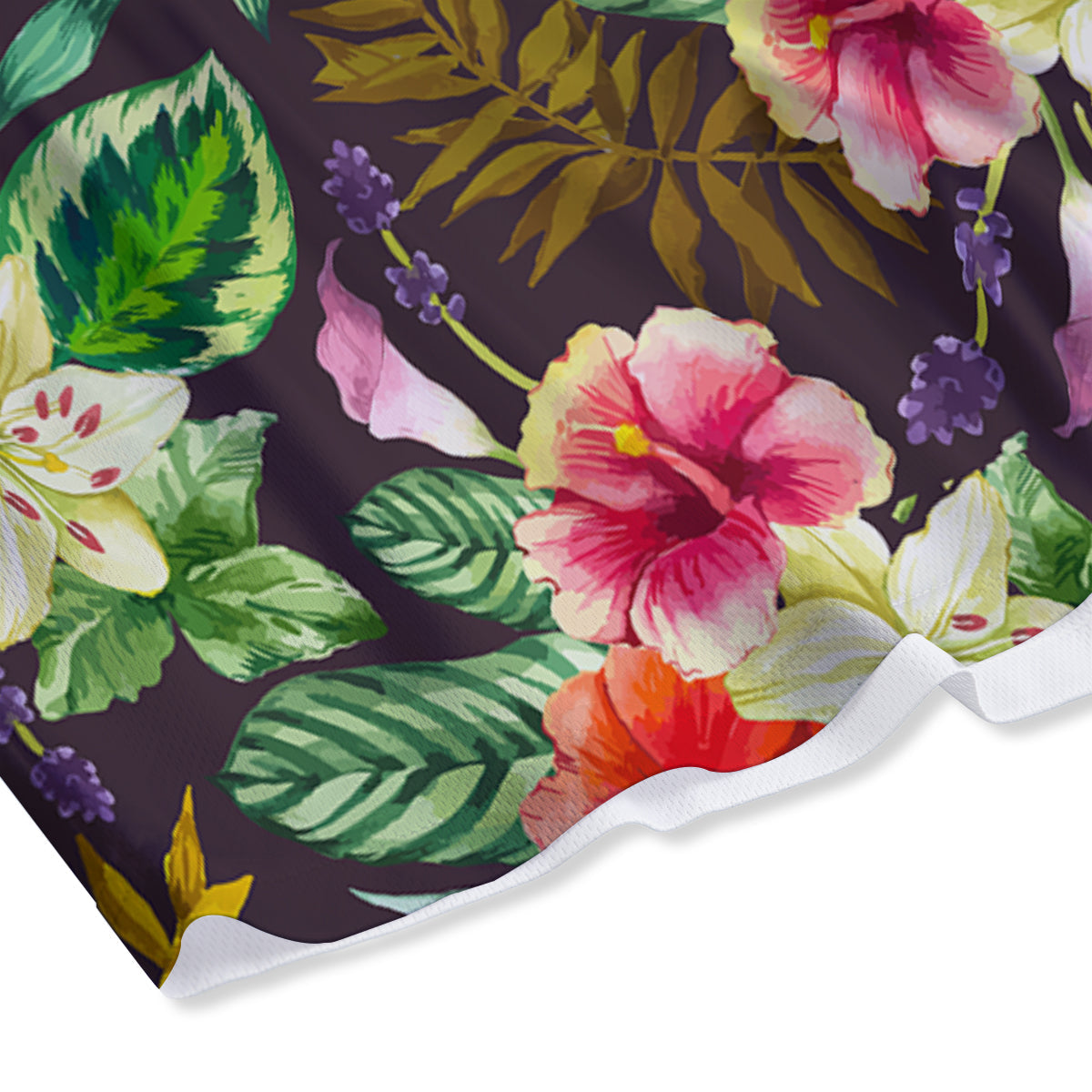 Tropical Hawaii Colorful Print Pattern Mesh Shorts