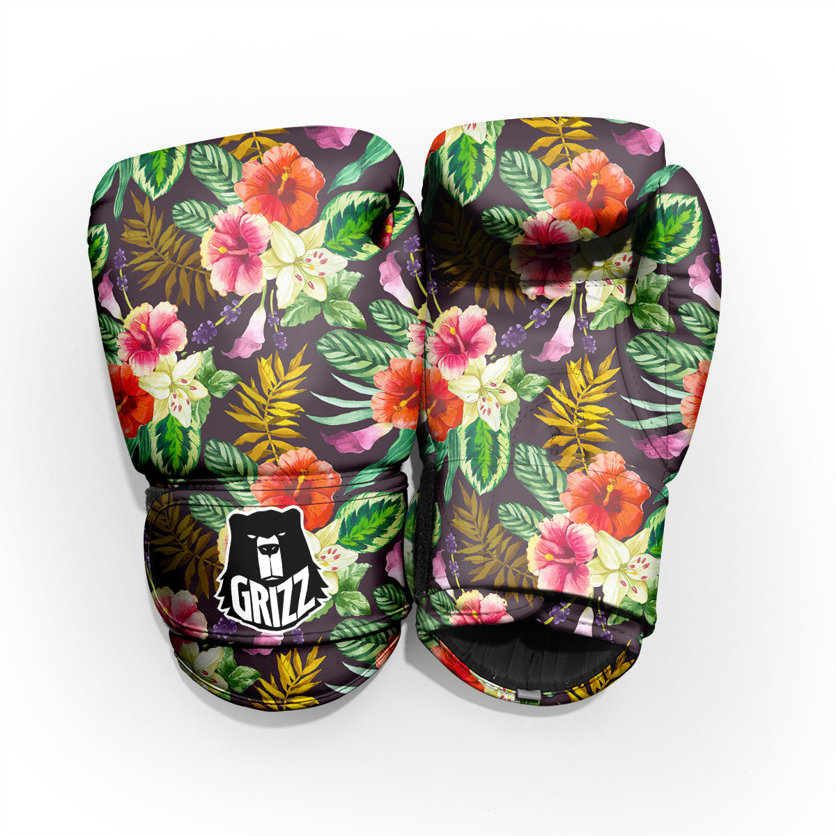 Tropical Hawaii Colorful Print Pattern Sparring Gloves-grizzshop