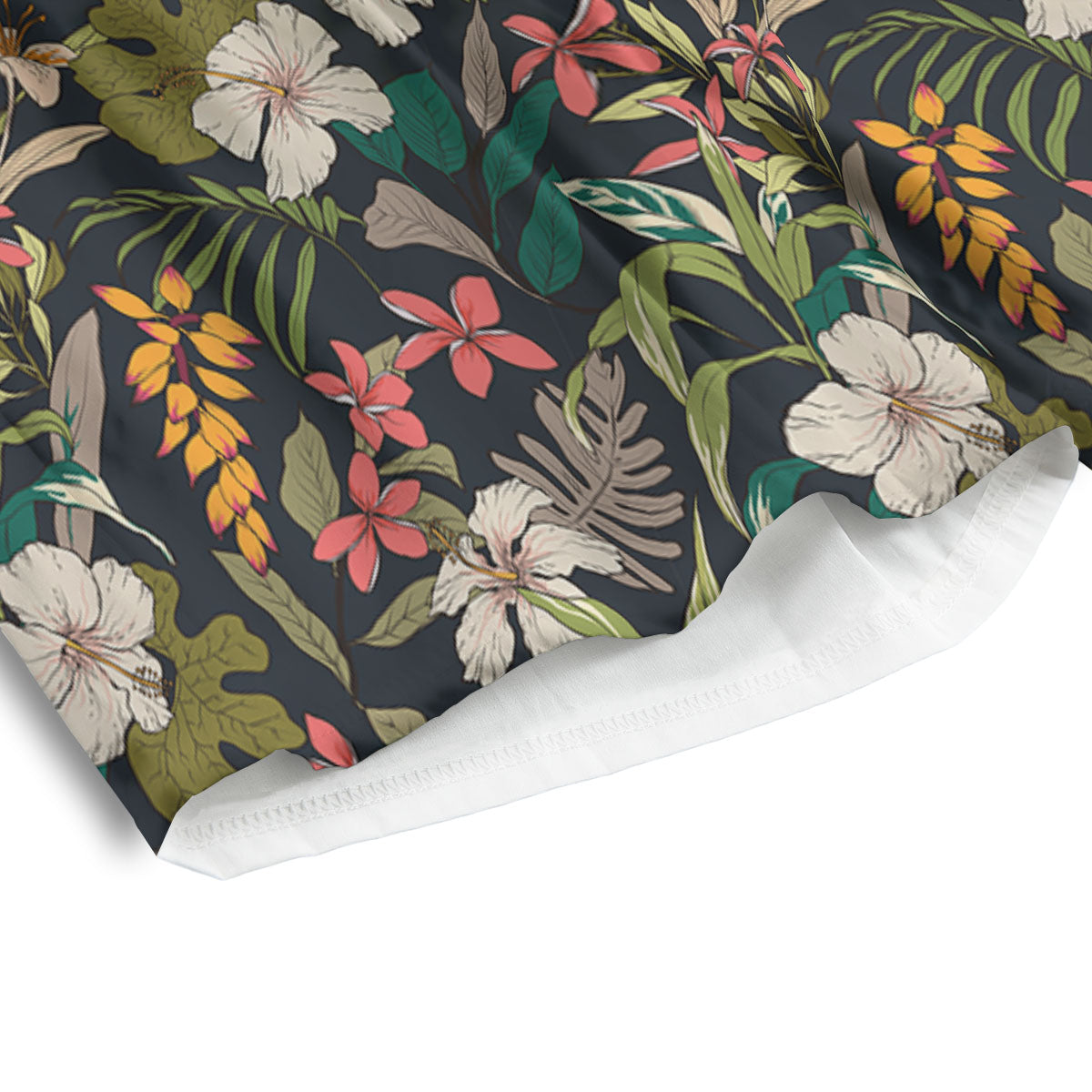 Tropical Hawaiian Aloha Print Pattern Men's Athletic Shorts-grizzshop