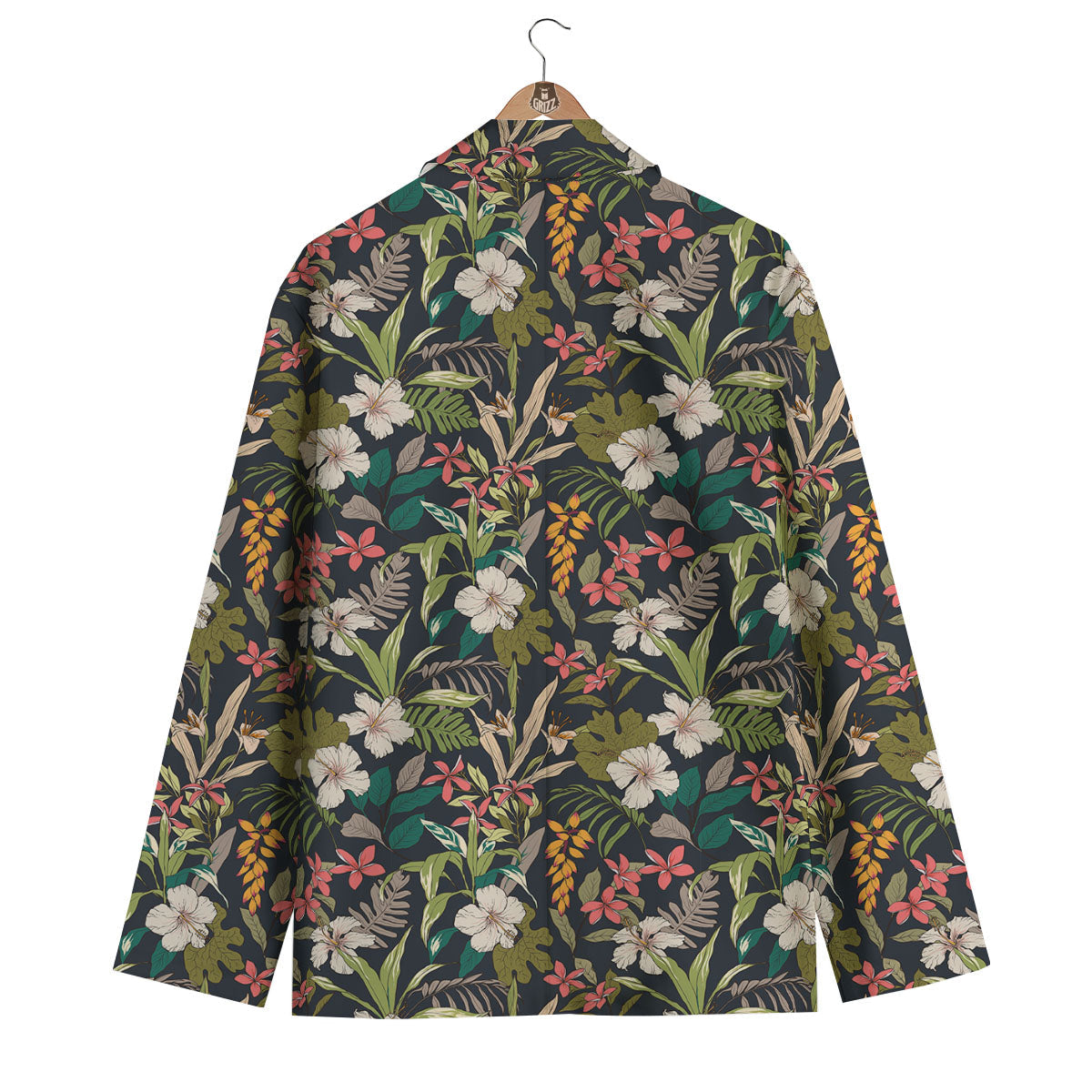 Tropical Hawaiian Aloha Print Pattern Men's Blazer-grizzshop