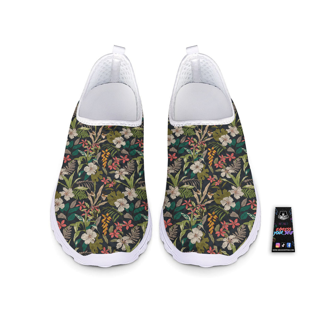 Tropical Hawaiian Aloha Print Pattern Nurse Shoes-grizzshop