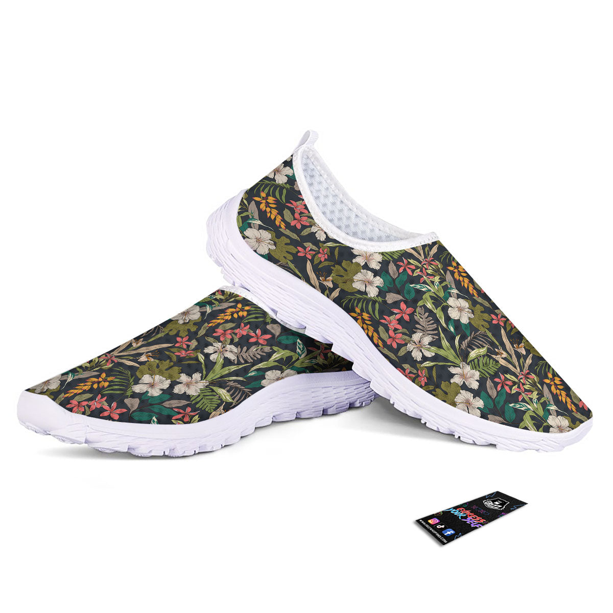 Tropical Hawaiian Aloha Print Pattern Nurse Shoes-grizzshop