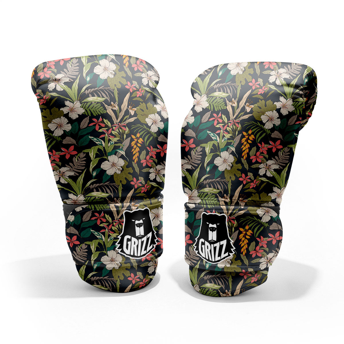 Tropical Hawaiian Aloha Print Pattern Sparring Gloves-grizzshop