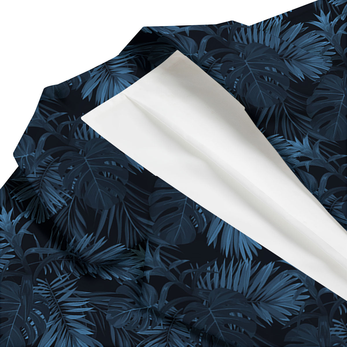Tropical Leaf Dark Print Pattern Men's Blazer-grizzshop
