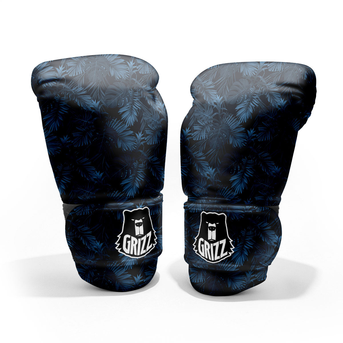 Tropical Leaf Dark Print Pattern Pro Boxing Glove