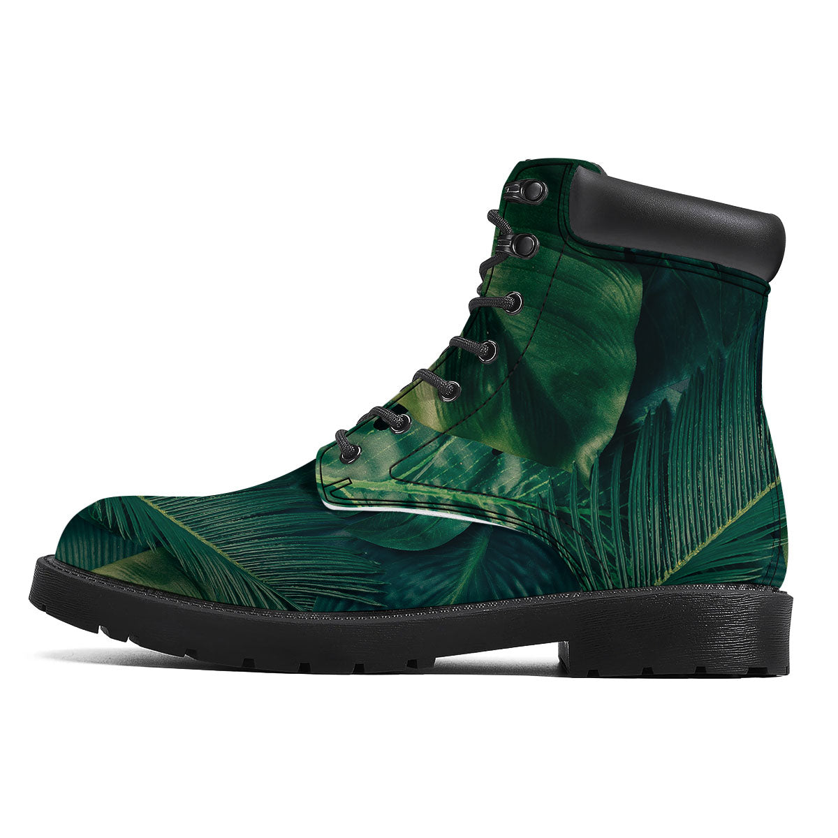 Tropical Leaf Natural Print Boots-grizzshop