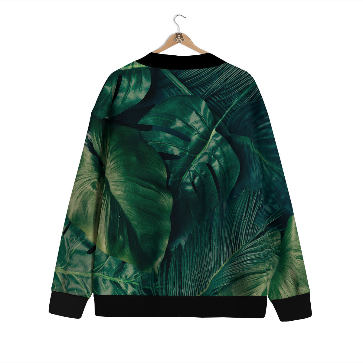 Tropical Leaf Natural Print Cardigan-grizzshop