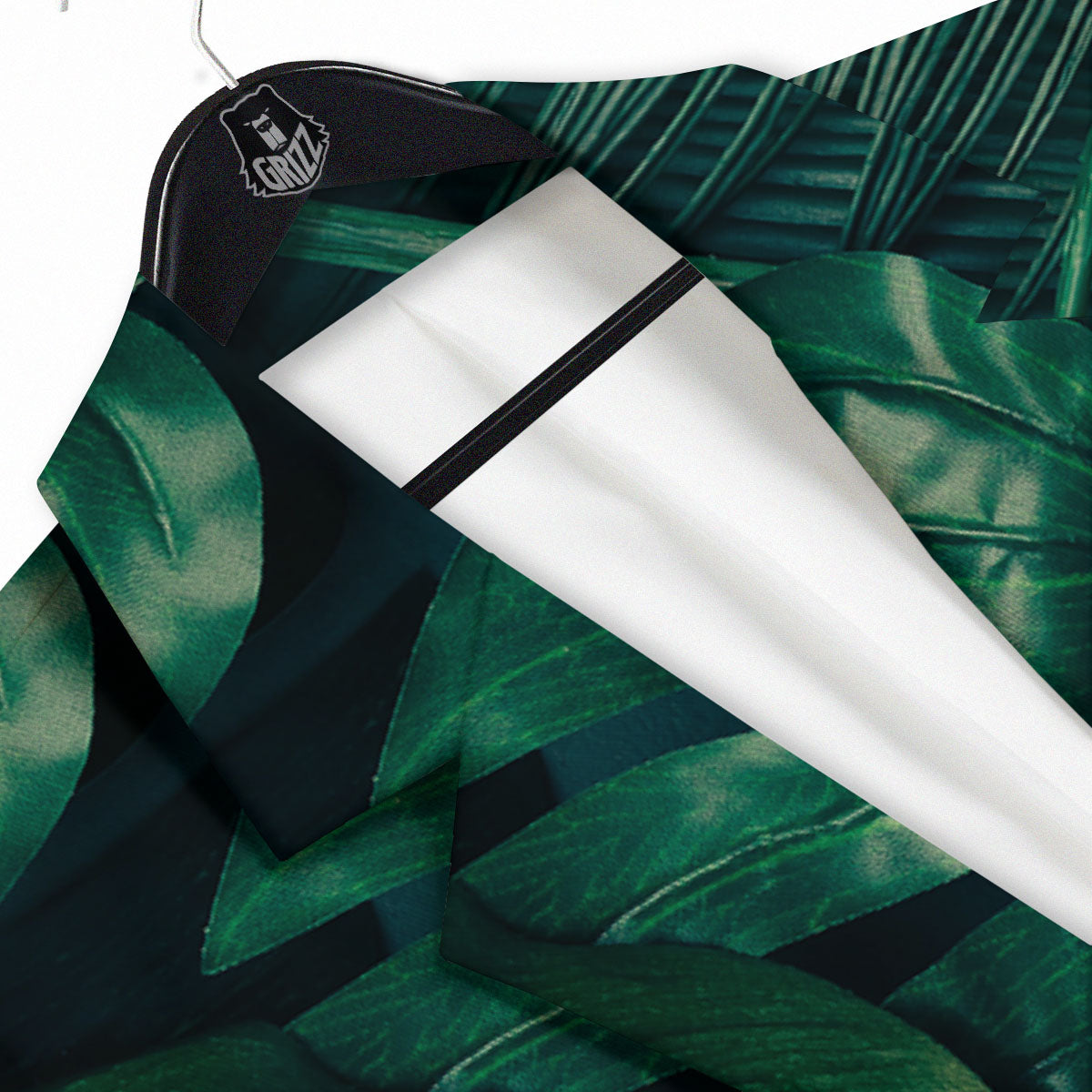 Tropical Leaf Natural Print Men's Sport Coat-grizzshop