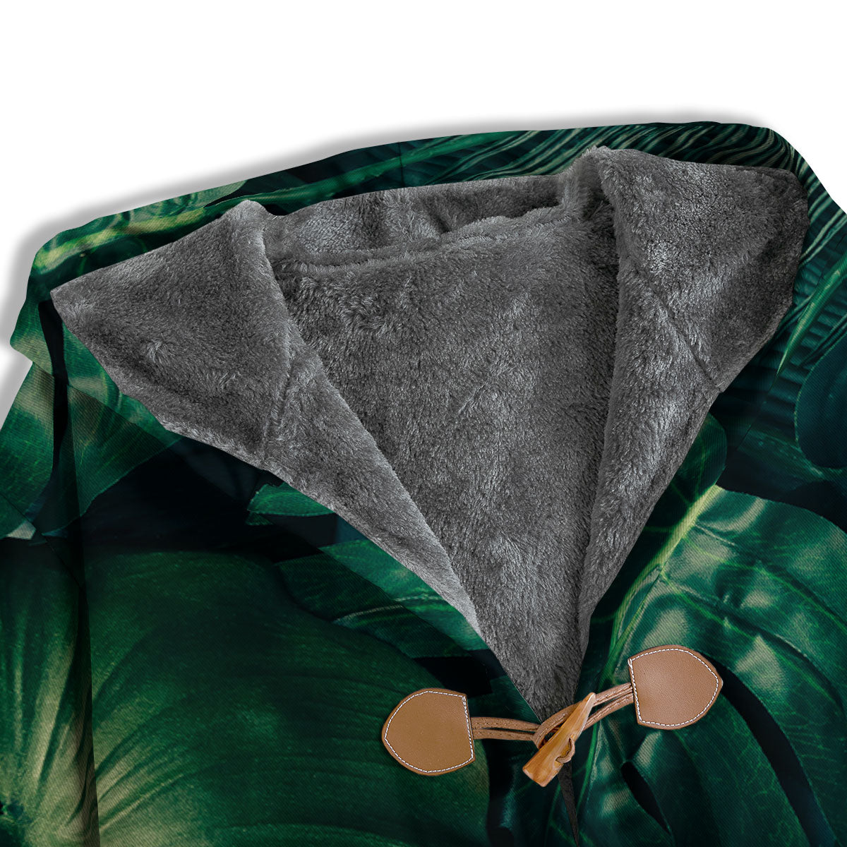 Tropical Leaf Natural Print Men's Windbreaker Jacket-grizzshop