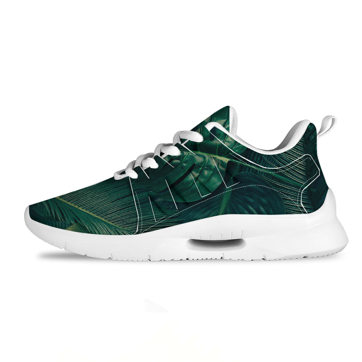 Tropical Leaf Natural Print Tennis Shoes-grizzshop