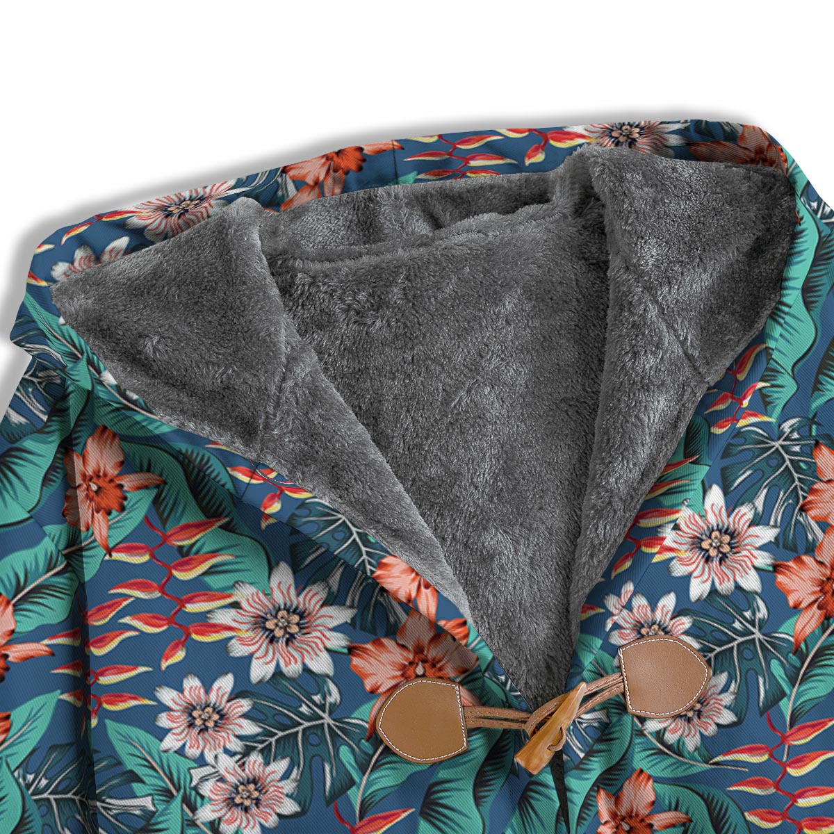 Tropical Leaf Teal Print Pattern Men's Windbreaker Jacket-grizzshop