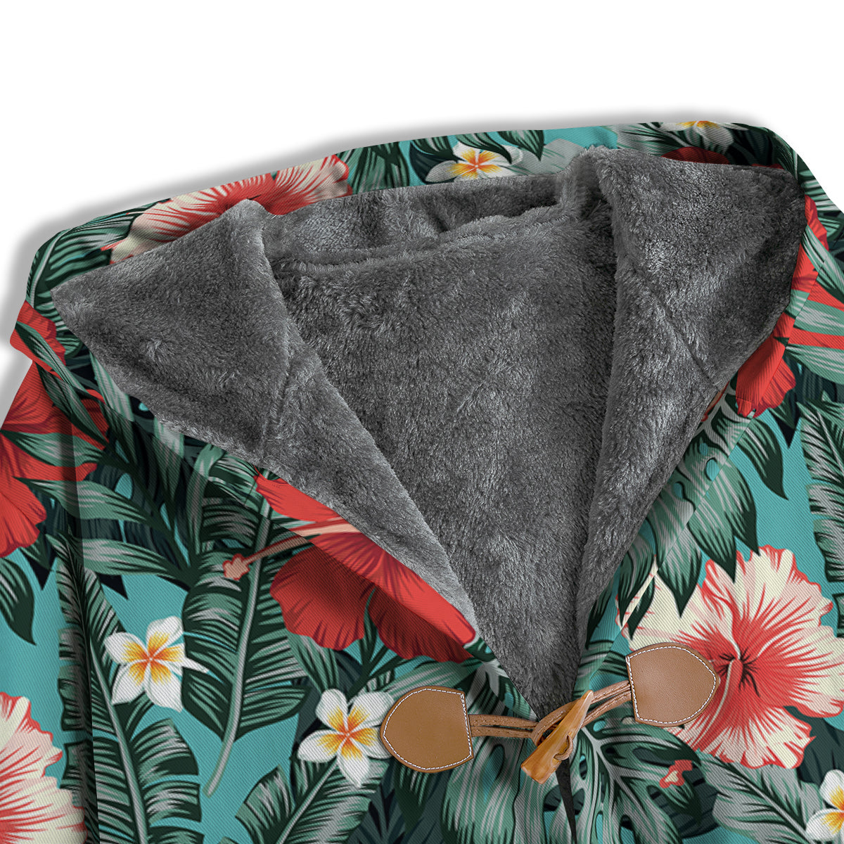 Tropical Leaf Turquoise Print Pattern Men's Windbreaker Jacket-grizzshop
