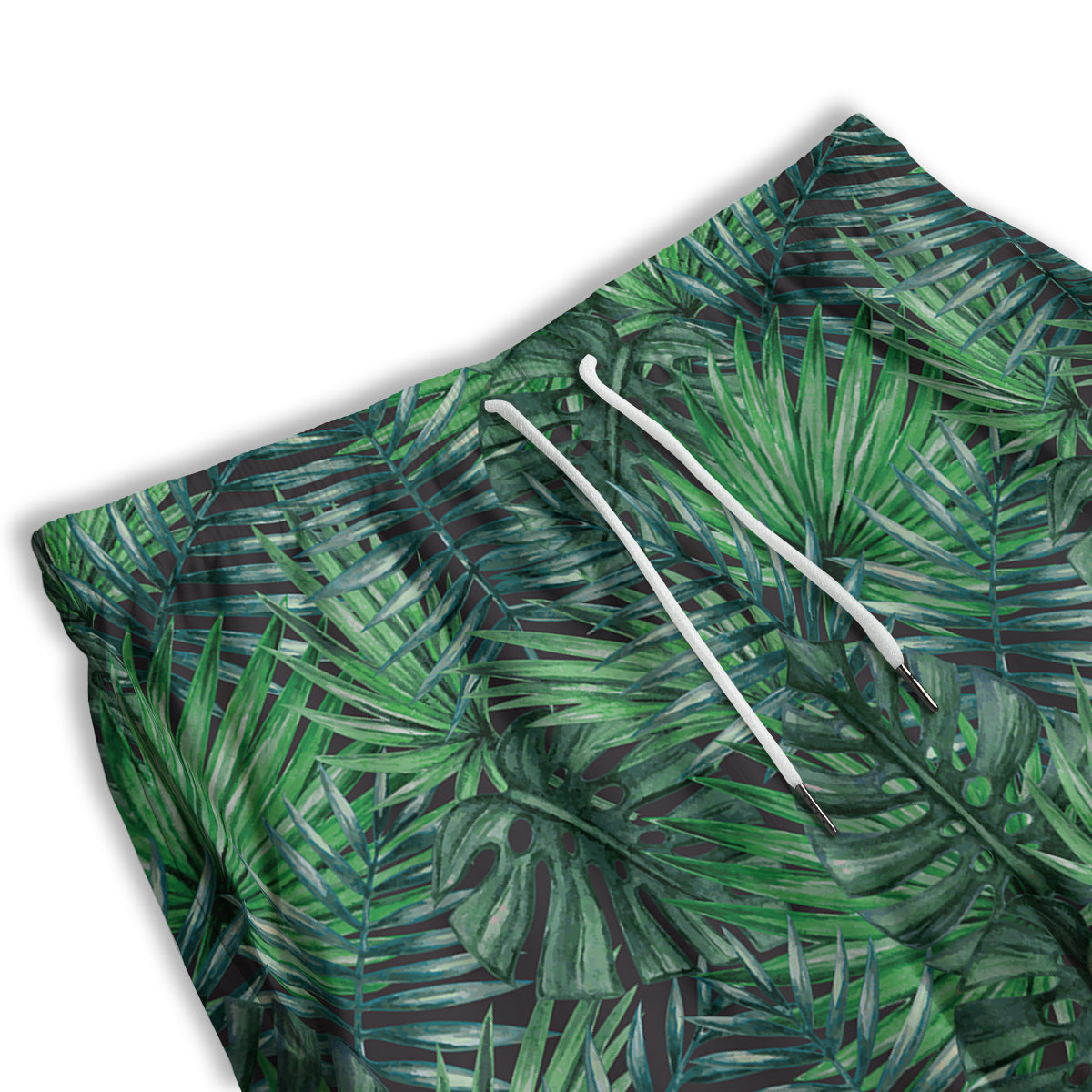 Tropical Leaf Watercolor Print Pattern Men's Athletic Shorts