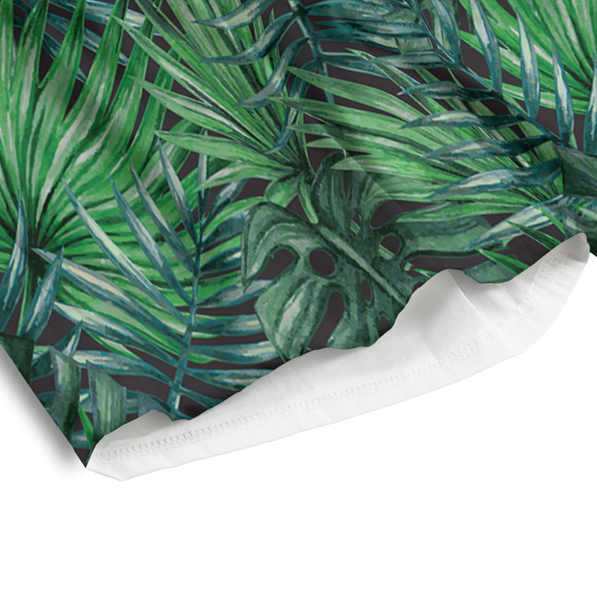 Tropical Leaf Watercolor Print Pattern Men's Athletic Shorts