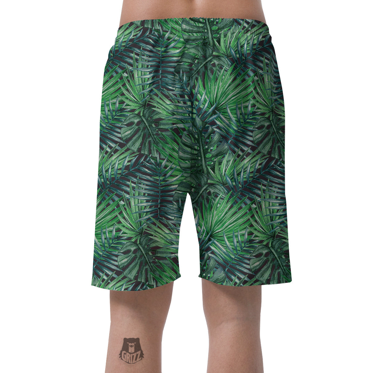 Tropical Leaf Watercolor Print Pattern Men's Shorts-grizzshop