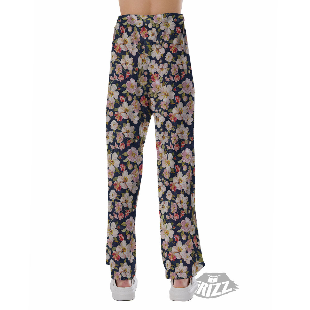 Tropical Leaves Blossom Print Pattern Pajama Pants-grizzshop
