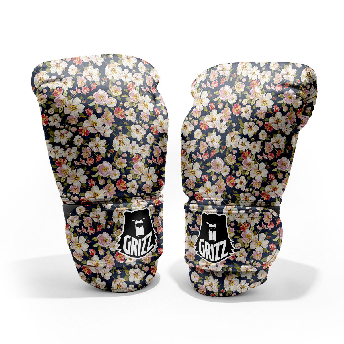 Tropical Leaves Blossom Print Pattern Pro Boxing Glove