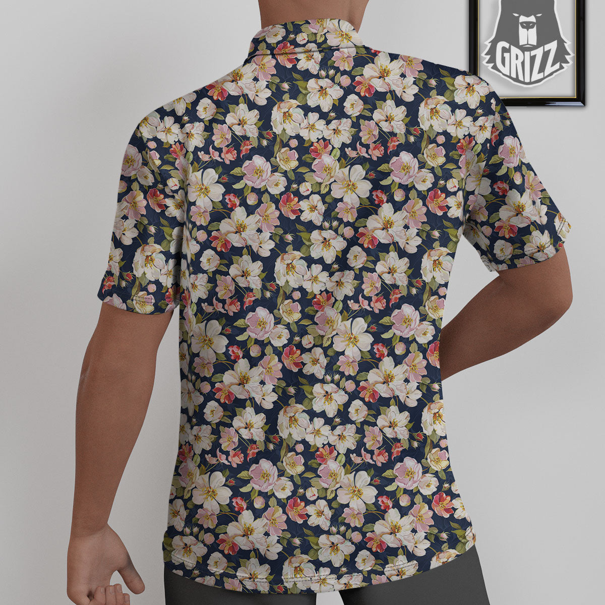 Tropical Leaves Blossom Print Pattern Untucked Shirts-grizzshop