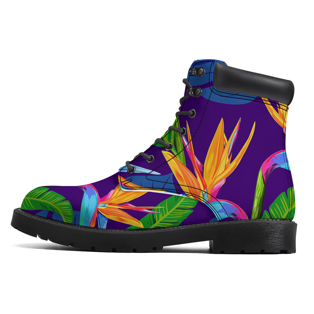 Tropical Leaves Colorful Print Pattern Colorful Boots-grizzshop
