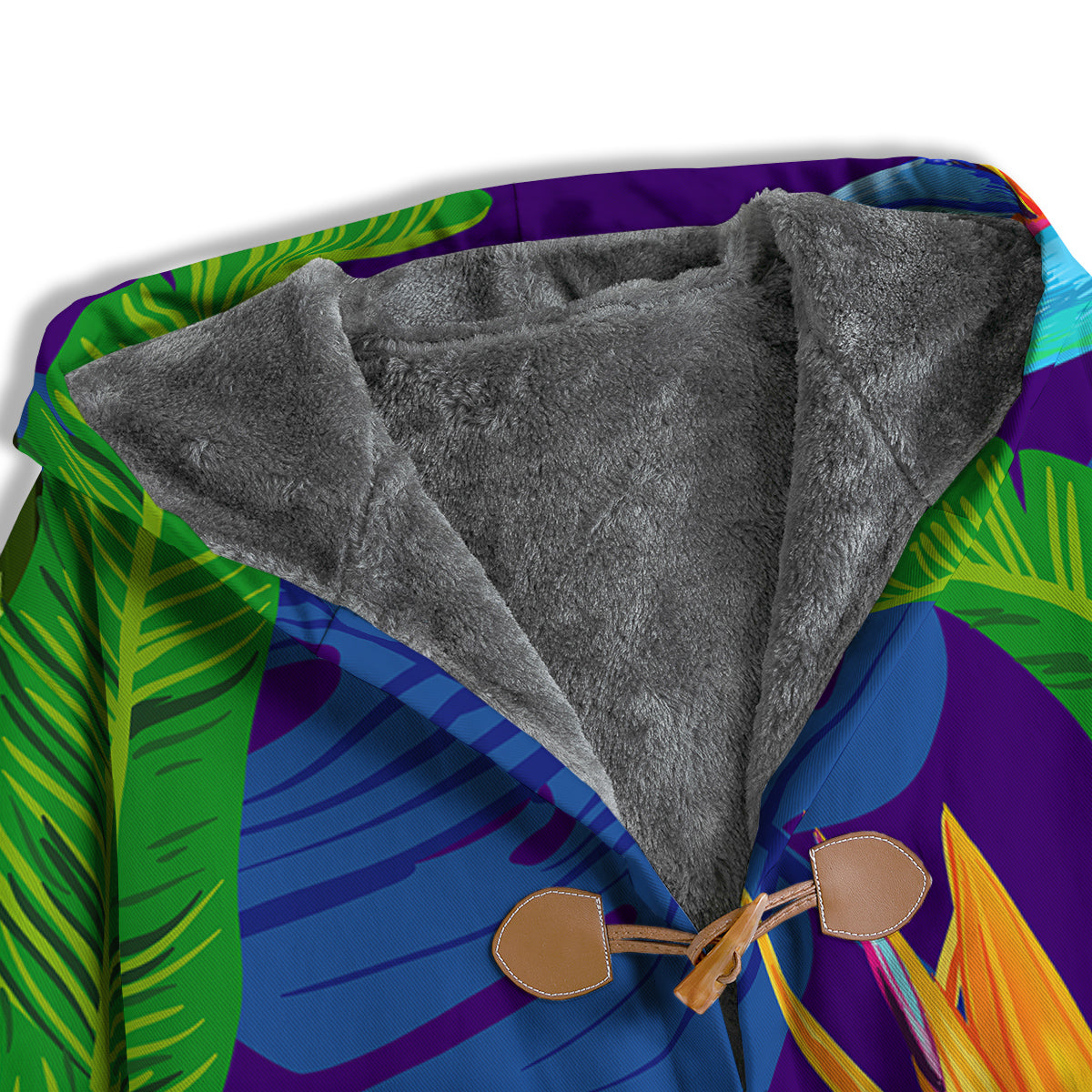 Tropical Leaves Colorful Print Pattern Colorful Men's Windbreaker Jacket-grizzshop