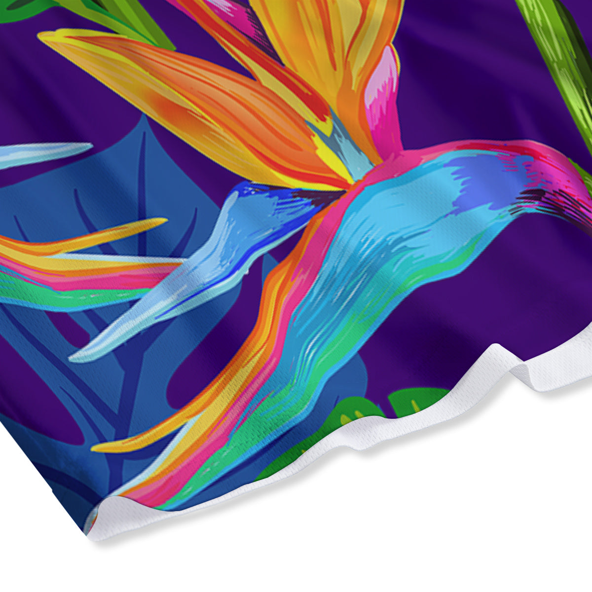 Tropical Leaves Colorful Print Pattern Colorful Mesh Shorts-grizzshop