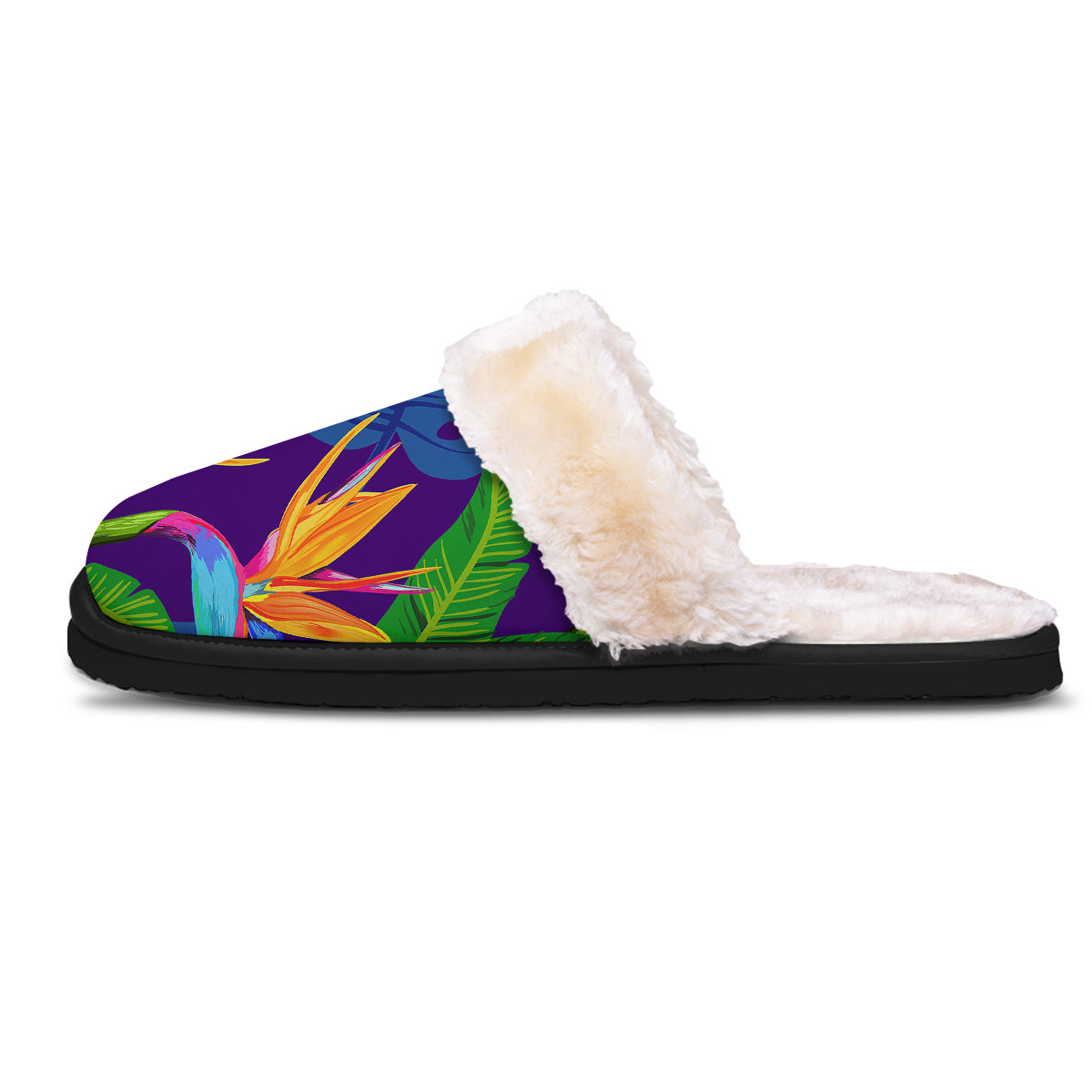 Tropical Leaves Colorful Print Pattern Colorful Slippers-grizzshop
