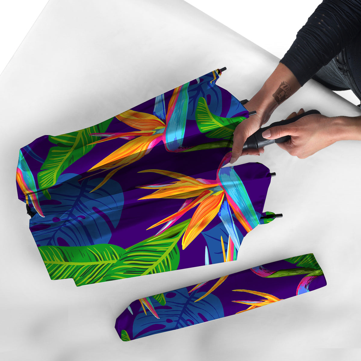 Tropical Leaves Colorful Print Pattern Colorful Umbrella-grizzshop