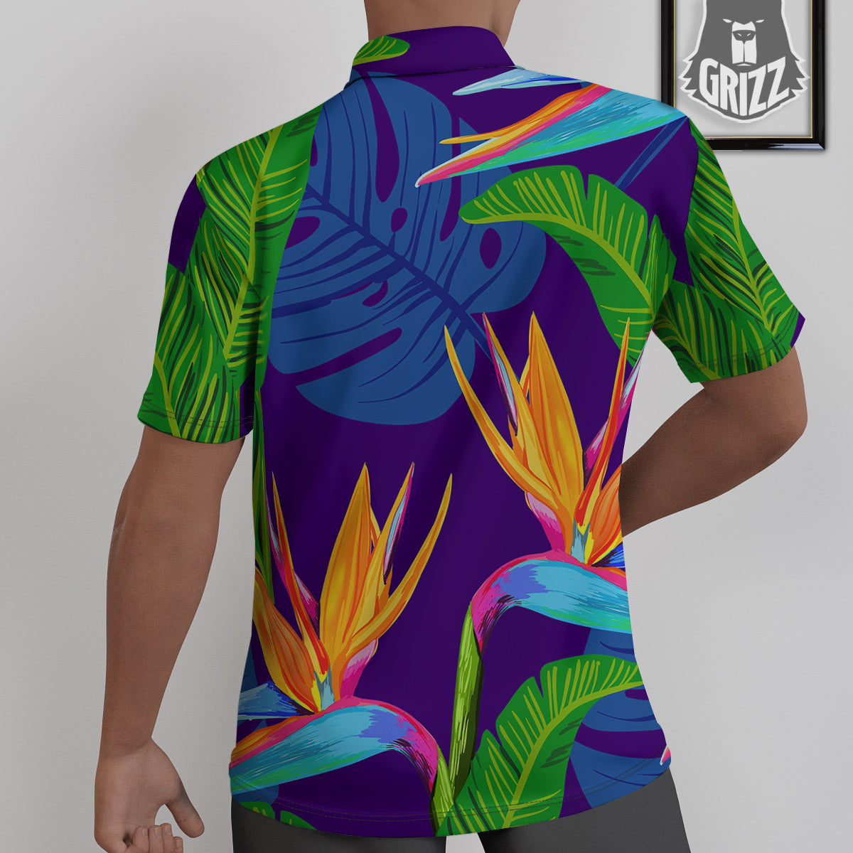 Tropical Leaves Colorful Print Pattern Colorful Untucked Shirts-grizzshop