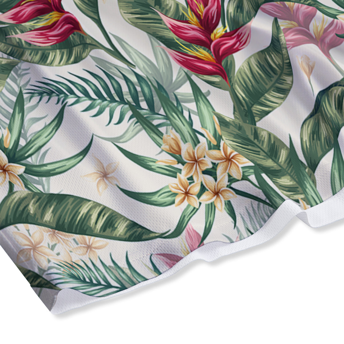 Tropical Leaves Watercolor Print Pattern Mesh Shorts-grizzshop