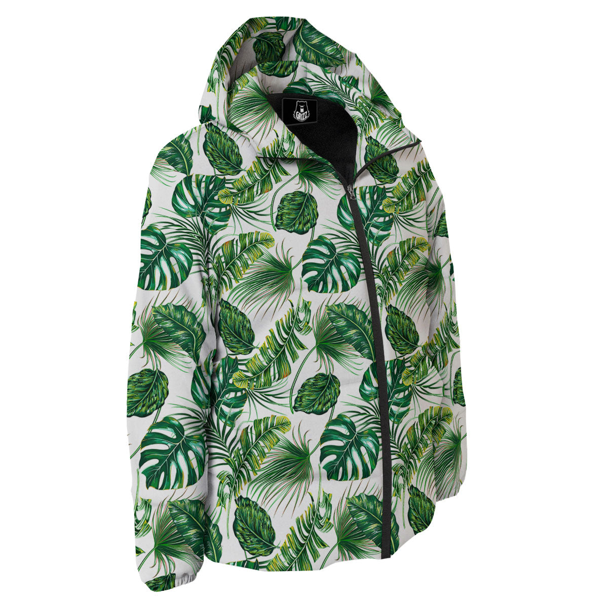 Tropical Palm Hawaiian Print Pattern Down Jacket-grizzshop
