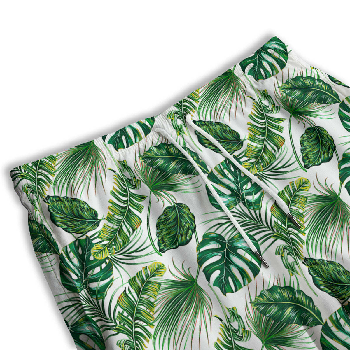 Tropical Palm Hawaiian Print Pattern Men's Athletic Shorts