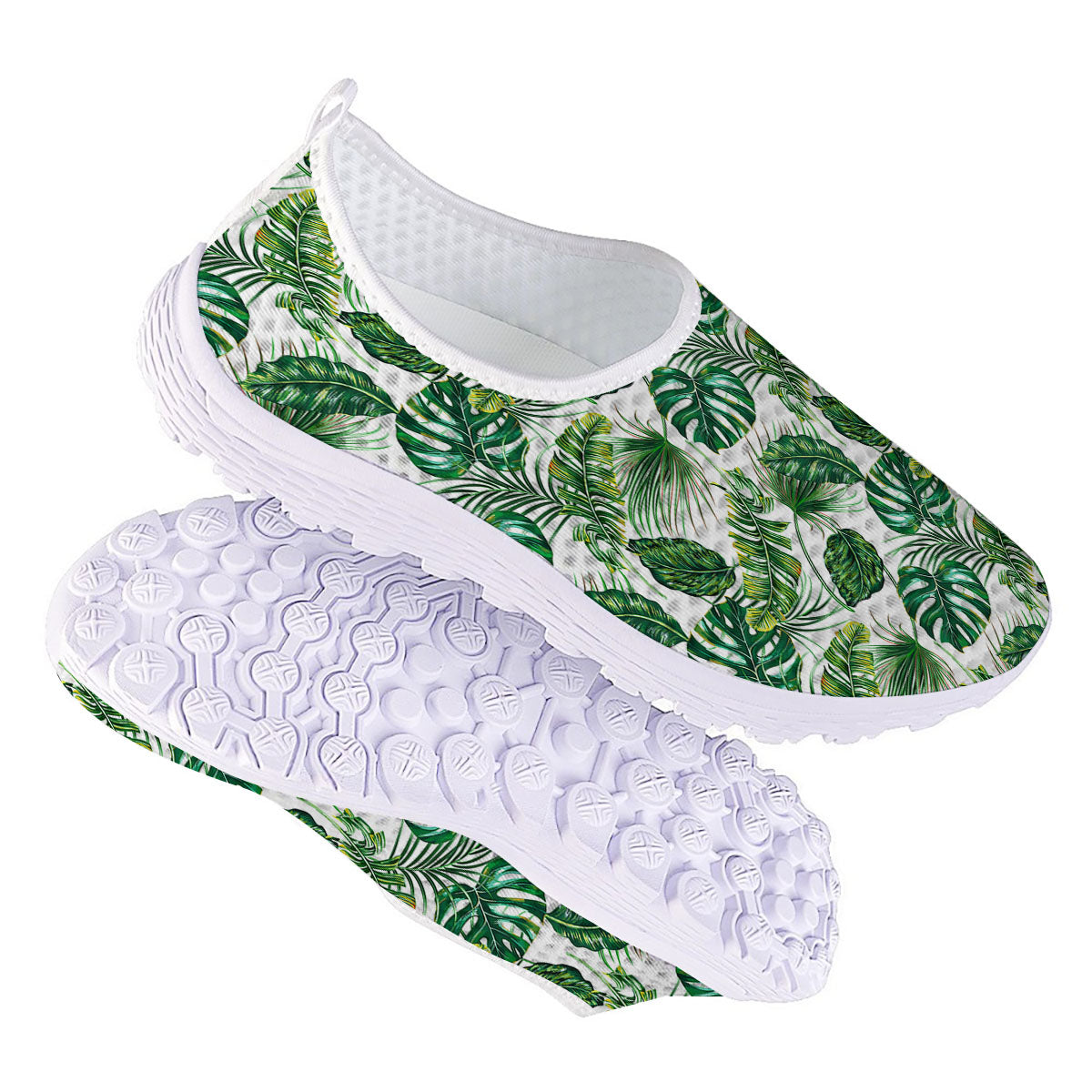 Tropical Palm Hawaiian Print Pattern Nurse Shoes-grizzshop