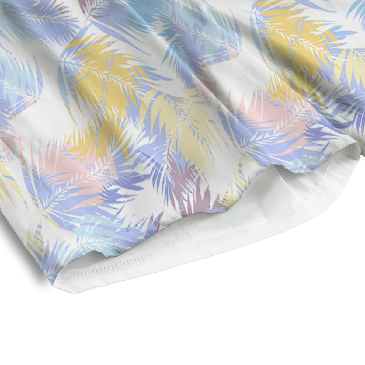 Tropical Palm Leaf Pastel Print Pattern Men's Athletic Shorts