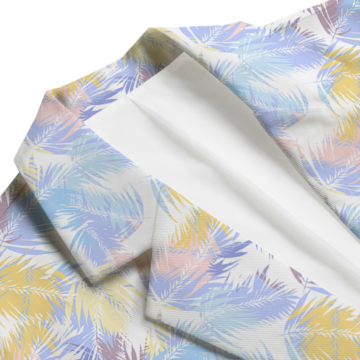 Tropical Palm Leaf Pastel Print Pattern Men's Blazer-grizzshop