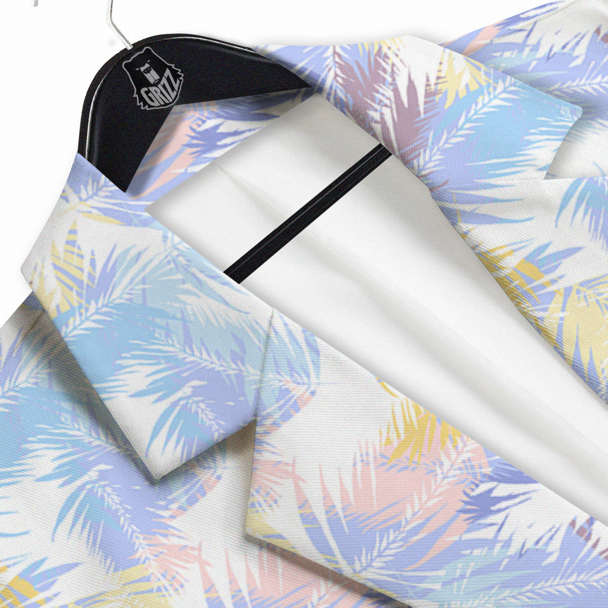 Tropical Palm Leaf Pastel Print Pattern Men's Sport Coat-grizzshop