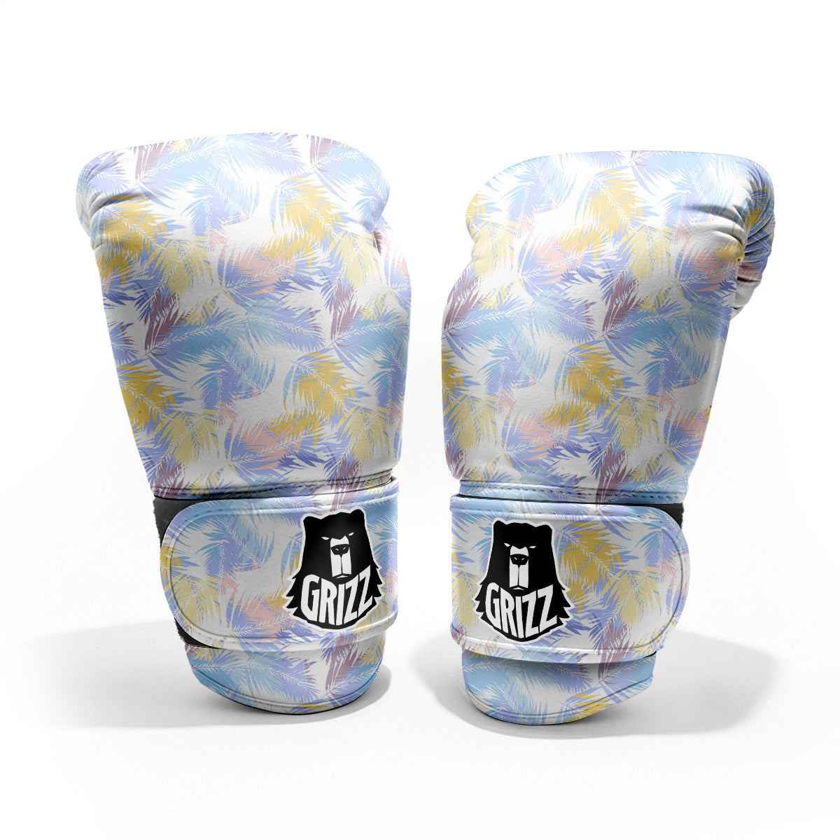 Tropical Palm Leaf Pastel Print Pattern Pro Boxing Glove