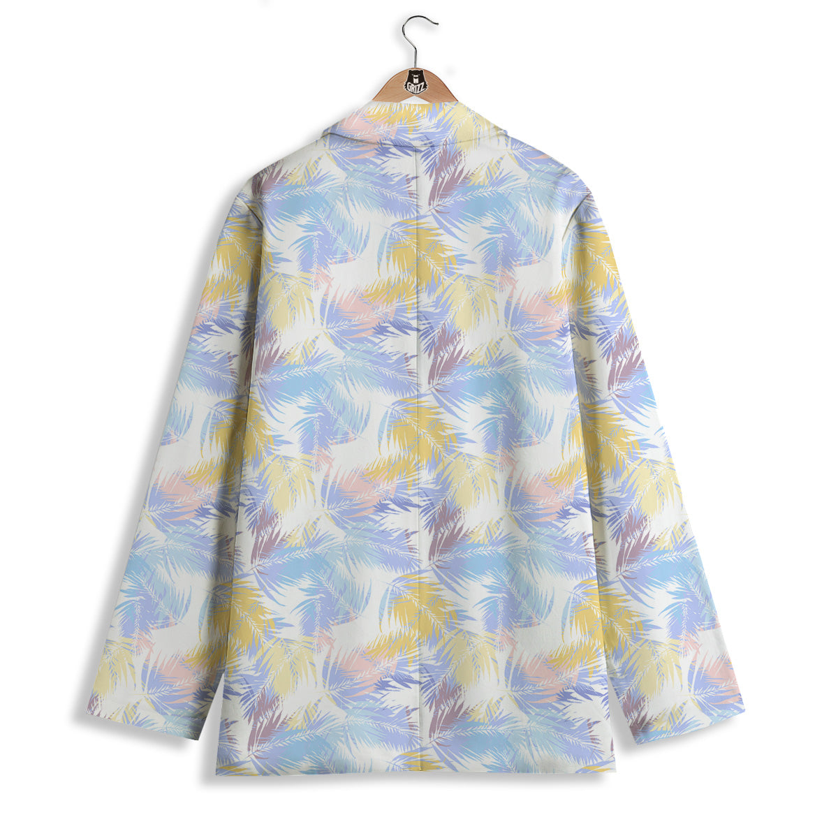 Tropical Palm Leaf Pastel Print Pattern Women's Blazer-grizzshop
