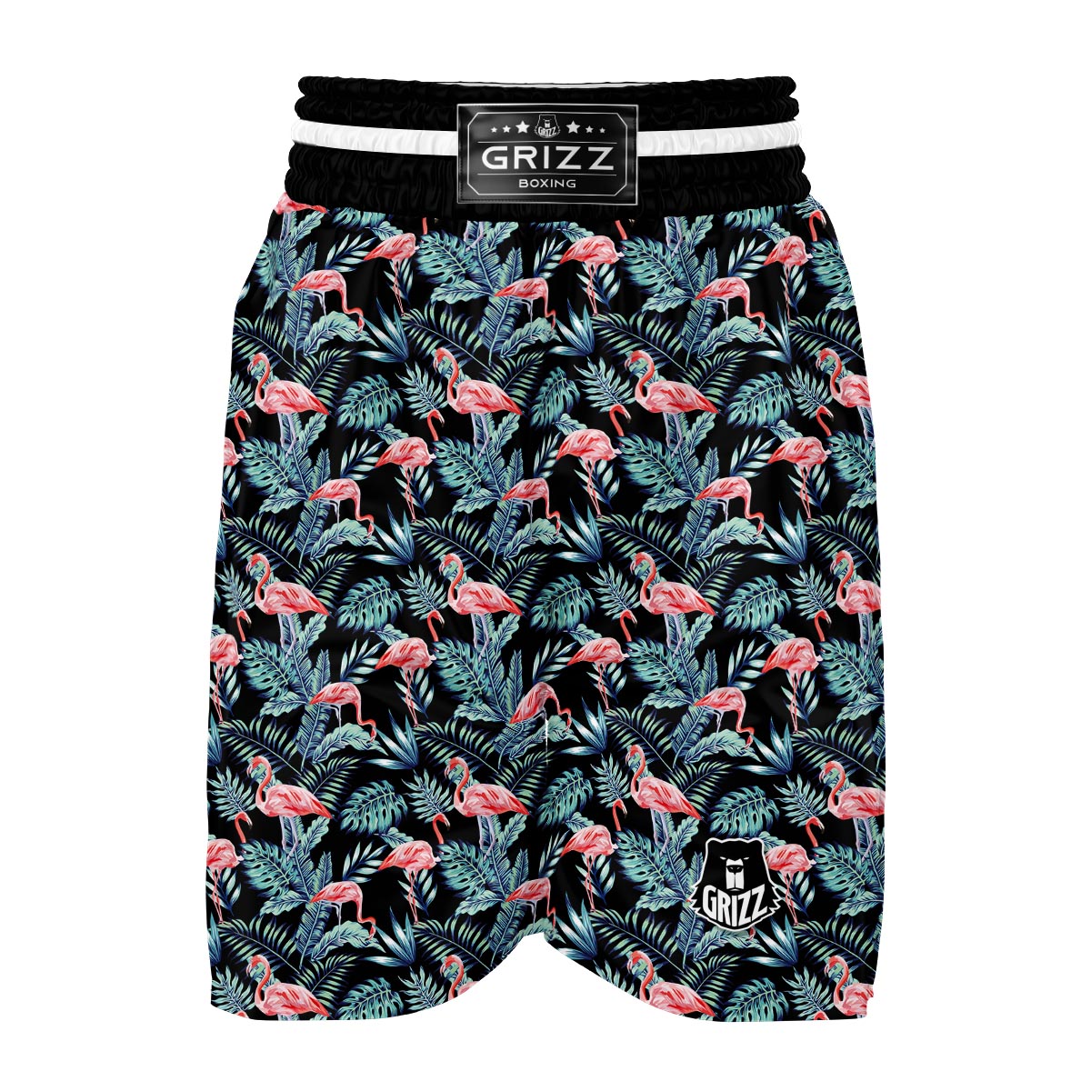 Tropical Palm Leave Boxing Shorts-grizzshop