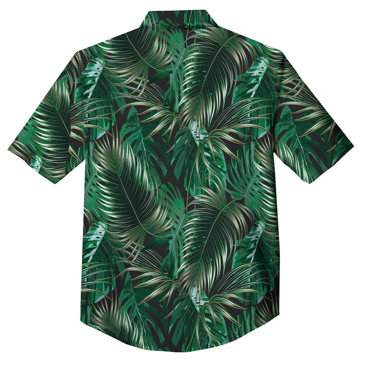 Tropical Palm Tree Print Pattern Button Up Shirt-grizzshop