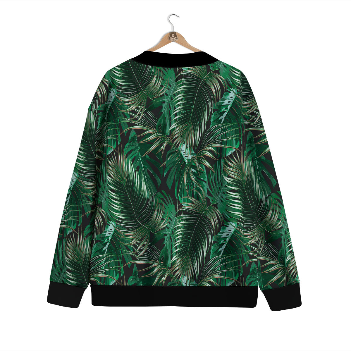 Tropical Palm Tree Print Pattern Cardigan-grizzshop