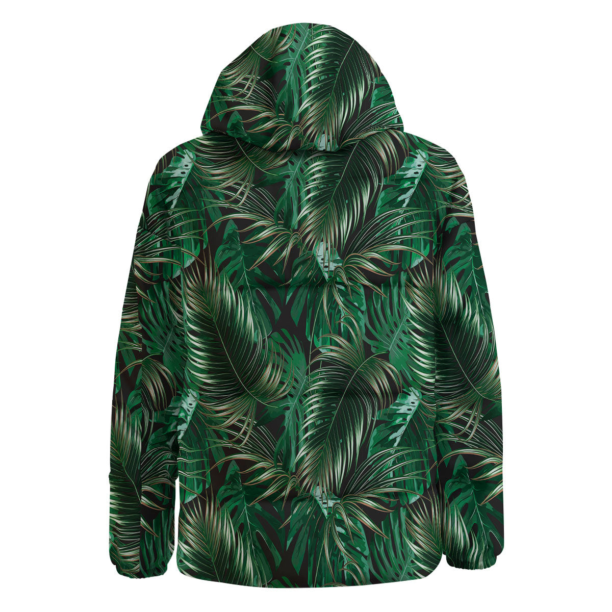 Tropical Palm Tree Print Pattern Down Jacket-grizzshop